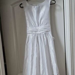 NWT: Girls Elegant White Sleeveless Dress